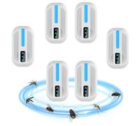 Repellente per parassiti ad ultrasuoni, 6 pezzi, repellente ultrasonico, ideale per repellente per insetti, contro zanzare, efficace formiche a ultrasuoni, difesa per ragni