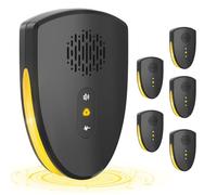 Repellente per roditori ad ultrasuoni per interni, confezione da 6 repellenti per topi per casa, deterrente per topi ad ultrasuoni, repellente ad ultrasuoni per ratti, pipistrelli, scoiattoli per casa