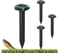 Repellente per serpenti a energia solare, per esterni, impermeabile, a prova di animali domestici, per giardino, prato e garage, confezione da 4