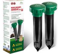 REPELLENTE PER TALPE SET DA 2 DETERRENTE AD ULTRASUONI PER GIARDINO FINO A 700M²