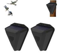 Repellente per Uccelli | Ricarica Solare | Dispositivo di Controllo | con 13 modalità di Riproduzione del Suono | per Il Patio nel Giardino Eccessivo (2 PCS)