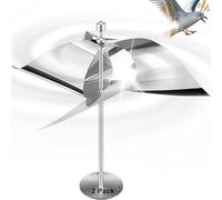 Repellente per uccelli, rotante, dispositivo rotante, adatto per terrazze, cortili, orti, tetti, barche e tutti gli uccelli, tra cui piccioni e picchi (confezione da 2)