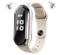 Repellente per zanzare Braccialetto ultrasuoni antizanzare Bracciale Antizanzare Orologio per bambini non tossico interni ed esterni Bracciale Antizanzare Orologio (Bianco)