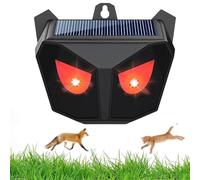 Repellente solare per animali all'aperto, deterrente notturno per animali con luci LED rosse lampeggianti, impermeabile, dispositivo repellente per animali selvatici per pollaio, gatto, puzzola, lupo