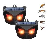 Repellente solare per animali all'aperto, Luce Solare Predator Deterrent con luci LED Rosse stroboscopiche,Deterrent per Deer,Coyote,Cani,Volpi,Uccelli e Moffette