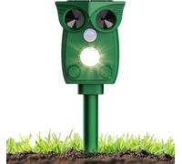 Repellente solare per gatti da giardino, 4 modalità, repellente per gatti a ultrasuoni con sensore di movimento PIR e luce lampeggiante, repellente per animali a ultrasuoni impermeabile per gatti