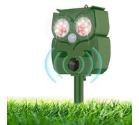 Repellente solare per gatti, dissuasore a ultrasuoni per animali con sensore di movimento, repellente impermeabile per animali per giardino Fram Yard Garden, efficace per volpi, roditori, ratti e