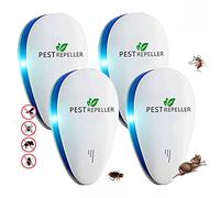 Repellente Ultrasuoni 2025, Repellente Zanzare Ultrasuoni & Controllo dei Elettronica Anti Topi, Mosche, Scarafaggi, Ragni, Formiche,Innocuo per Animali Domestici e Umani(Pacchetto di 4)
