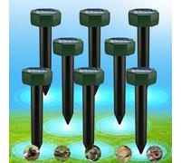 Repellente ultrasuoni per Talpe, 8 Pezzi, Dissuasori per Talpe, Repellente per ScacciaTalpe, Scacciatore di Ratto Repellente Solare perTalpe Repellente per Anti Talpes, Dissuasore per Talpes