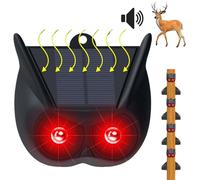 Repeller di animali solari, deterrente volpe del sensore di movimento con luci a LED rossa, deterrente di procione impermeabile per giardini corti notturni