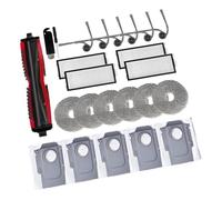 Replacement Accessories Kit for Roborock S7 MaxV Ultra Robot Vacuum and Mop, Includes 1 Main Brush 6 Side Brushes 4 HEPA 6 Mop Pads 5 Dust Bags