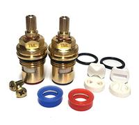 Replacement Ceramic Disc Tap Valve Cartridge Quarter Turn 1/2 20 teeth x 53mm + SOLID BRASS SCREWS by Tap Magician