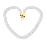 Replacement Commercial Rope Safety Barriers with Gold Hooks,Multi-Color Optional Stanchion Hemp Rope for Business, for Restaurants/Hotels/Cinemas(White,0.9m/3ft/36inch)