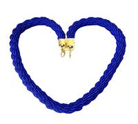 Replacement Commercial Rope Safety Barriers with Gold Hooks,Multi-Color Optional Stanchion Hemp Rope for Business, for Restaurants/Hotels/Cinemas(Blue,2m/6.6ft/79inch)