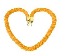 Replacement Commercial Rope Safety Barriers with Gold Hooks,Multi-Color Optional Stanchion Hemp Rope for Business, for Restaurants/Hotels/Cinemas(Yellow,0.6m/2ft/24inch)