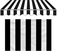 Replacement Fabric Striped Awning,Outdoor Sun Shade,Retractable Patio Awning Top Sunshade Canvas For Sun Courtyards,porches(Black,W19.6xL8.2FT)
