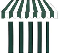 Replacement Fabric Striped Awning,Outdoor Sun Shade,Retractable Patio Awning Top Sunshade Canvas For Sun Courtyards,porches(Green,W22.9xL9.8FT)
