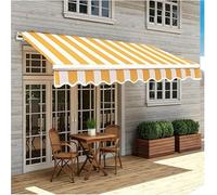 Replacement Fabric Striped Awning,Outdoor Sun Shade,Retractable Patio Awning Top Sunshade Canvas For Sun Courtyards,porches(Yellow-a,W14.8xL6.5FT)