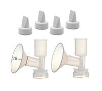 Replacement Flange Kit (Can replace Ameda Standard Flange) for Ameda Purely Yours, Ultra Breastpump, Flange 25 mm, with Duckbill; Made by Maymom by Maymom