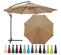 Replacement Garden Umbrella Canopy 300CM - Waterproof & UV Resistant Fits 6/8 Ribs Durable Outdoor Cover Easy Installation Multiple Color Choices Available