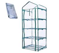 Replacement Greenhouse Cover, PVC Greenhouse Case, Plant Shelter Cap, Garden Protector Shield for Yard Deck, Farm, 62,2 x 26,77 x 19,29 pollici, trasparente, verde, bianco