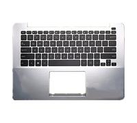 Replacement La Shell Attorno alla Tastiera C Conchiglia Shell & Tastiera per for ASUS X302 X302LA X302LJ X302UA X302UJ X302UV Argento Layout Inglese Americano Layout del Tasto Invio Piccolo