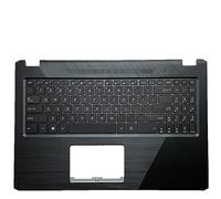 Replacement La Shell Attorno alla Tastiera C Conchiglia Shell & Tastiera per for ASUS X570UD X570UD-1B X570ZD X570ZD-1B Nero Layout Inglese Americano