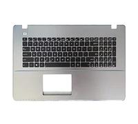 Replacement La Shell Attorno alla Tastiera C Conchiglia Shell & Tastiera per for ASUS X750 X750JA X750JB X750JN X750LA X750LB X750LN Grigio Layout Inglese Americano Layout del Tasto Invio Piccolo
