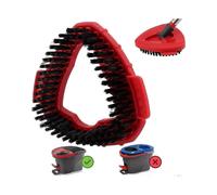 Replacement Mop Heads with Scrub Brush for Vileda Turbo Spin Mop - Ideal for Hard Bristle Carpet Cleaning in Bathroom Garage and Kitchen