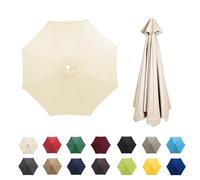Replacement Parasol Canopy 8 Ribs 2.7M Waterproof UV Protection Grey(Beige,8 Ribs 3.0M/9.9ft)