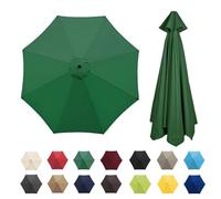 Replacement Parasol Canopy 8 Ribs 2.7M Waterproof UV Protection Grey(Dark Green,6 Ribs 2.7 M/8.9ft)
