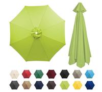Replacement Parasol Canopy 8 Ribs 2.7M Waterproof UV Protection Grey(Grass Green,8 Ribs 3.0M/9.9ft)