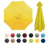 Replacement Parasol Canopy 8 Ribs 2.7M Waterproof UV Protection Grey(Yellow,6 Ribs 2.7 M/8.9ft)