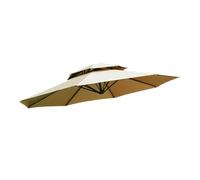 Replacement Parasol Canopy For 8-Rib Cantilever Umbrella - Double Tier Garden Umbrella Cover | Waterproof & UV Protected Fabric For Backyard, Patio, Poolside (Canopy Only)