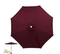 Replacement Umbrella Canopy 11ft 8 Rib Cantilever UV Resistant Waterproof Patio Umbrella Cover Replacement for Deck Grill Picnic Camping Parks Market Beach Sports Summer Outdoor Shade