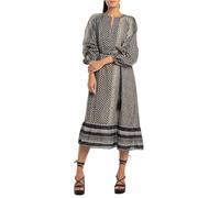 Replay Abito in cotone da donna, multicolore (nero/sabbia 010), S