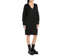 Replay Abito in maglia invernale da donna, Nero (Black 098), S