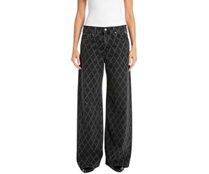 Replay Amelye Jeans, 098 Nero, 27W x 32L Donna