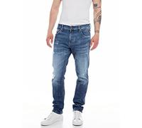 Replay Anbass Hyperflex Dust Jeans, 009 Blu Medio, 34W x 34L Uomo