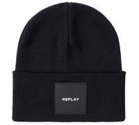 Replay Ax4167.003 Filati Italiani Ctn Logo P Berretto Uomo IN Nero UK Uno Misura