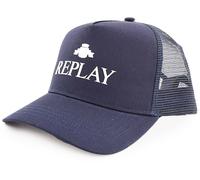 Replay Ax4316.000 Replay Rete Lavato Twill Cappello da Uomo Navy
