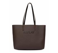 REPLAY borsa a tracolla Shopper Brown Cocoa + Black