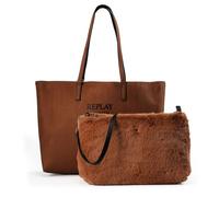 Replay Borsa shopper 35 cm marrone