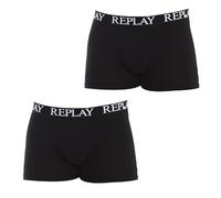 REPLAY Boxer, con Logo (2 Pezzi) Uomo, Nero