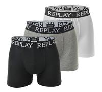 REPLAY Boxer Da Uomo, Confezione Da 3 - Mutande, Cotone, Logo, Monocromatico ...