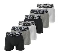 REPLAY Boxer Da Uomo, Confezione Da 6 - Mutande, Cotone, Logo, Monocromatico ...