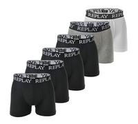 REPLAY Boxer Da Uomo, Confezione Da 6 - Mutande, Cotone, Logo, Monocromatico ...