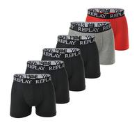 REPLAY Boxer Da Uomo, Confezione Da 6 - Mutande, Cotone, Logo, Monocromatico ...