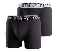 REPLAY Boxer, Logo (2 Pezzi) Uomo, Black/White