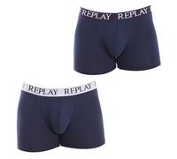 REPLAY Boxer, Logo (2 Pezzi) Uomo, Dark Blue/White